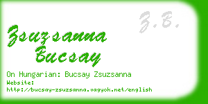 zsuzsanna bucsay business card